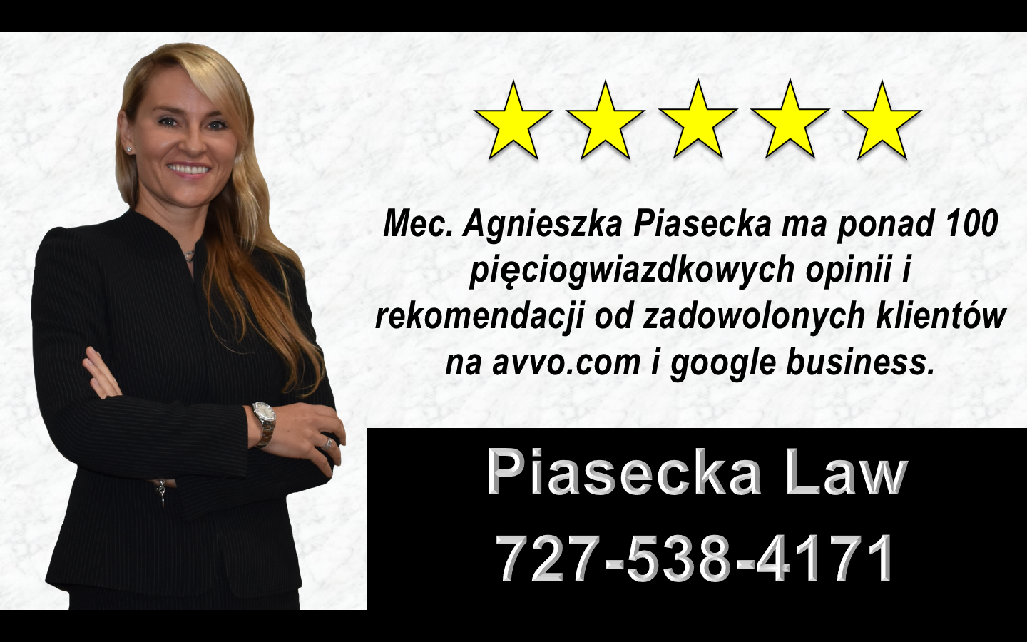 Agnieszka Aga Piasecka Reviews Polski Prawnik, Adwokat, Floryda, USA